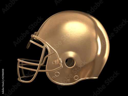 3D rendering of x ray shaded with wireframe football helmet.