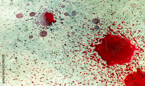 Splattered blood stain