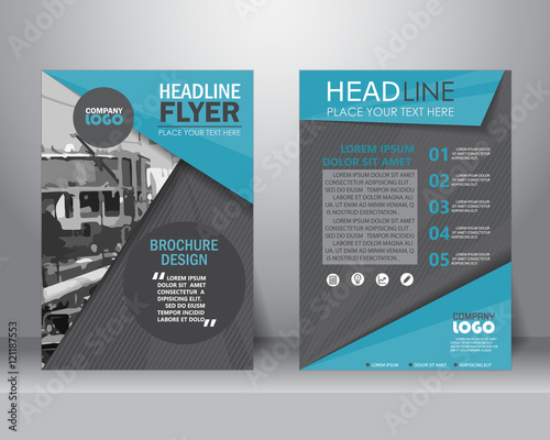 brochure flyer design template. vector
