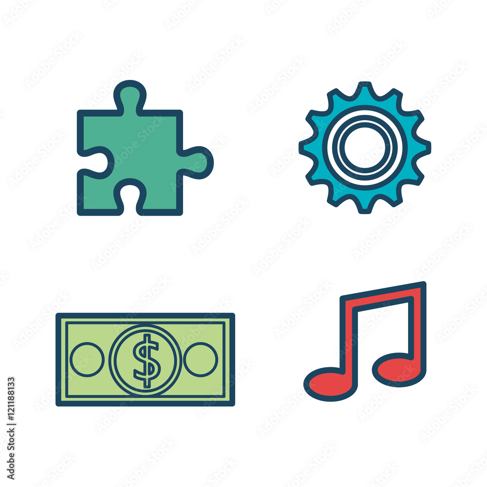 set creativity digital design vector illustration eps 10 set creativity digital design vector illustration eps 10