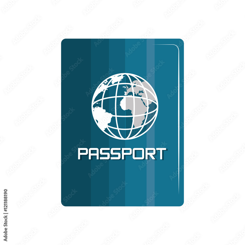 passport identification travel icon vector illustration eps 10