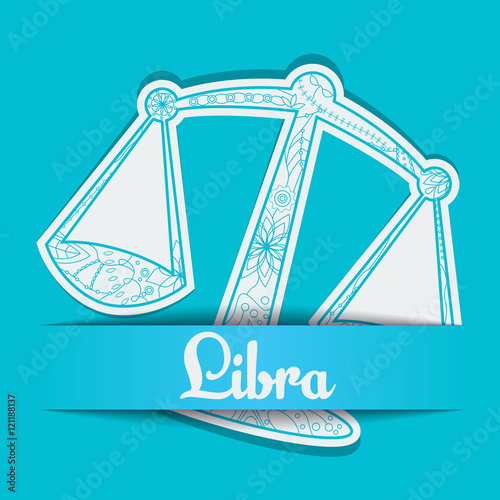 Background with zodiac sign Libra