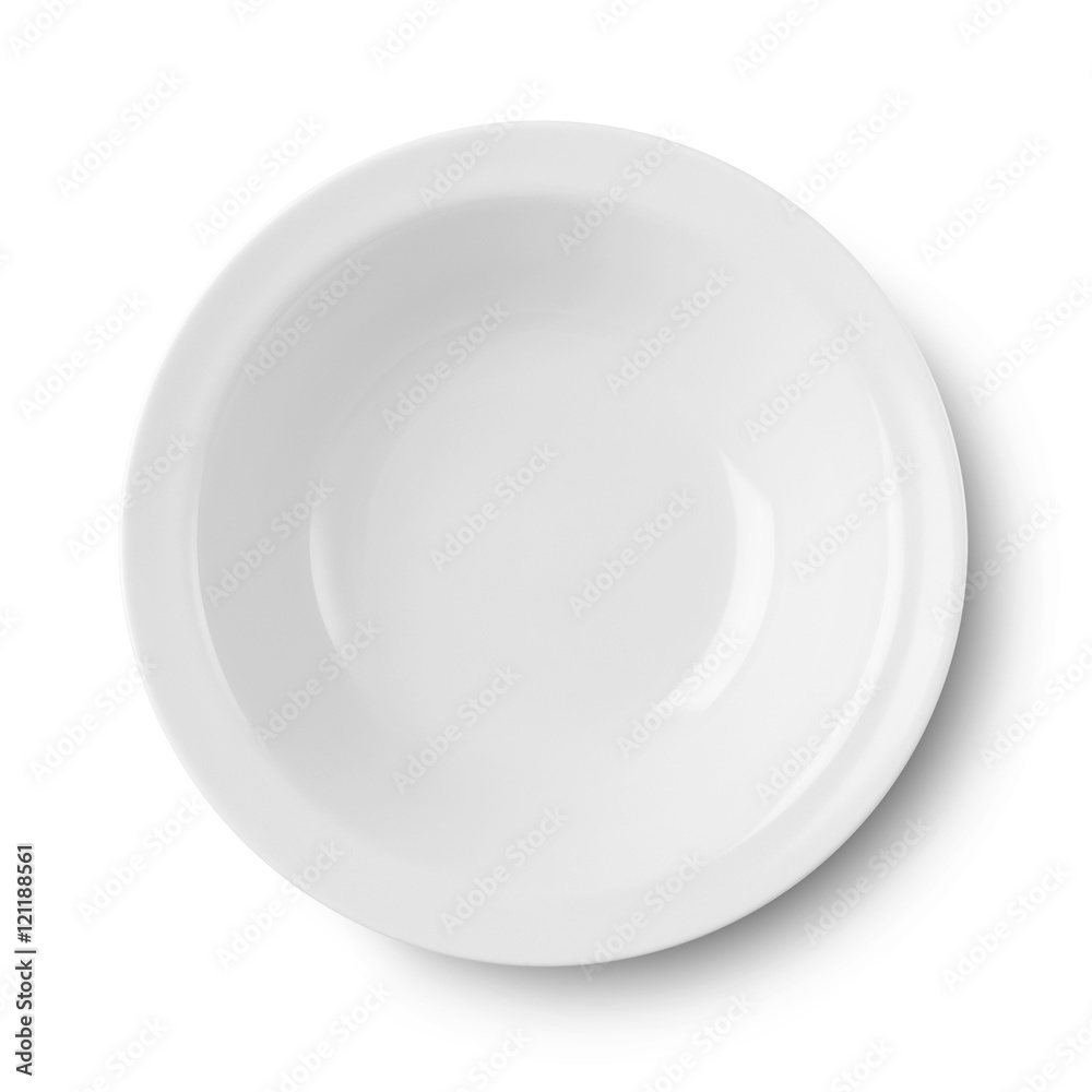 Empty plate on white background with clipping path Empty plate on white background with clipping path