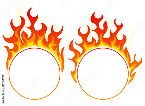 Burning round frame