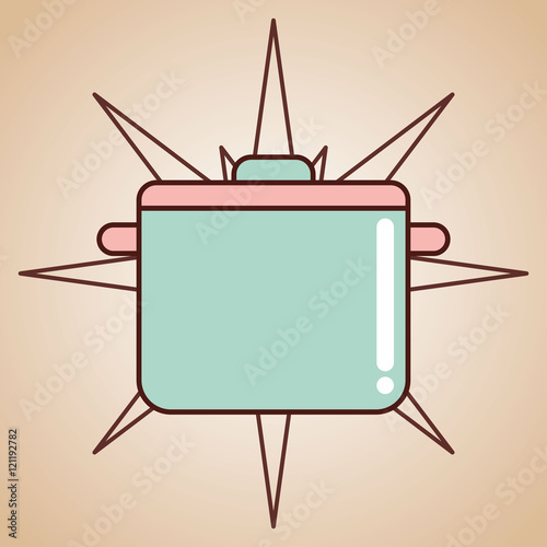 kitchen equipment utencils icon vector illustration design