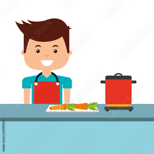 chef avatar cooking food icon vector illustration design