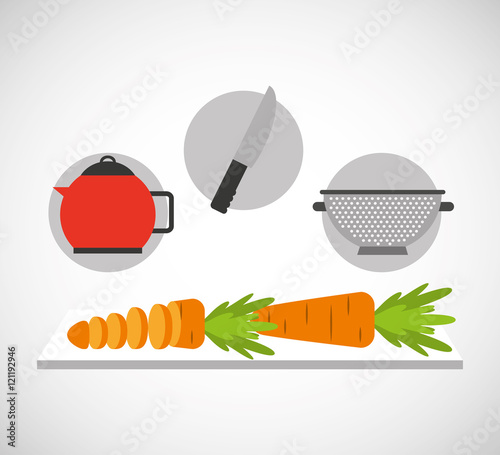 kitchen equipment utencils icon vector illustration design