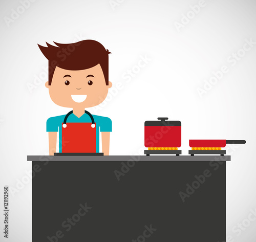 chef avatar cooking food icon vector illustration design