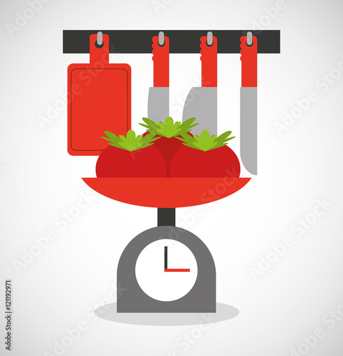kitchen equipment utencils icon vector illustration design