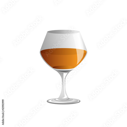  brandy glass and brandy, Vector