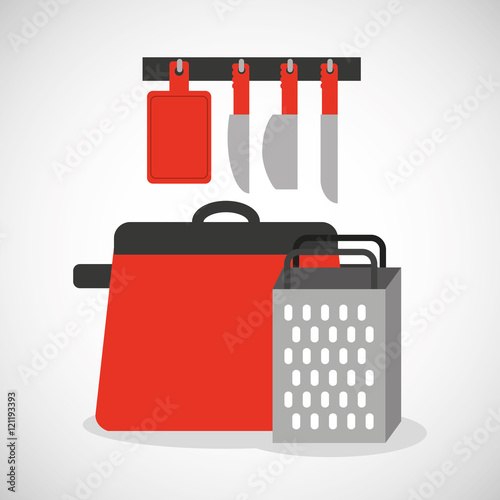 kitchen equipment utencils icon vector illustration design