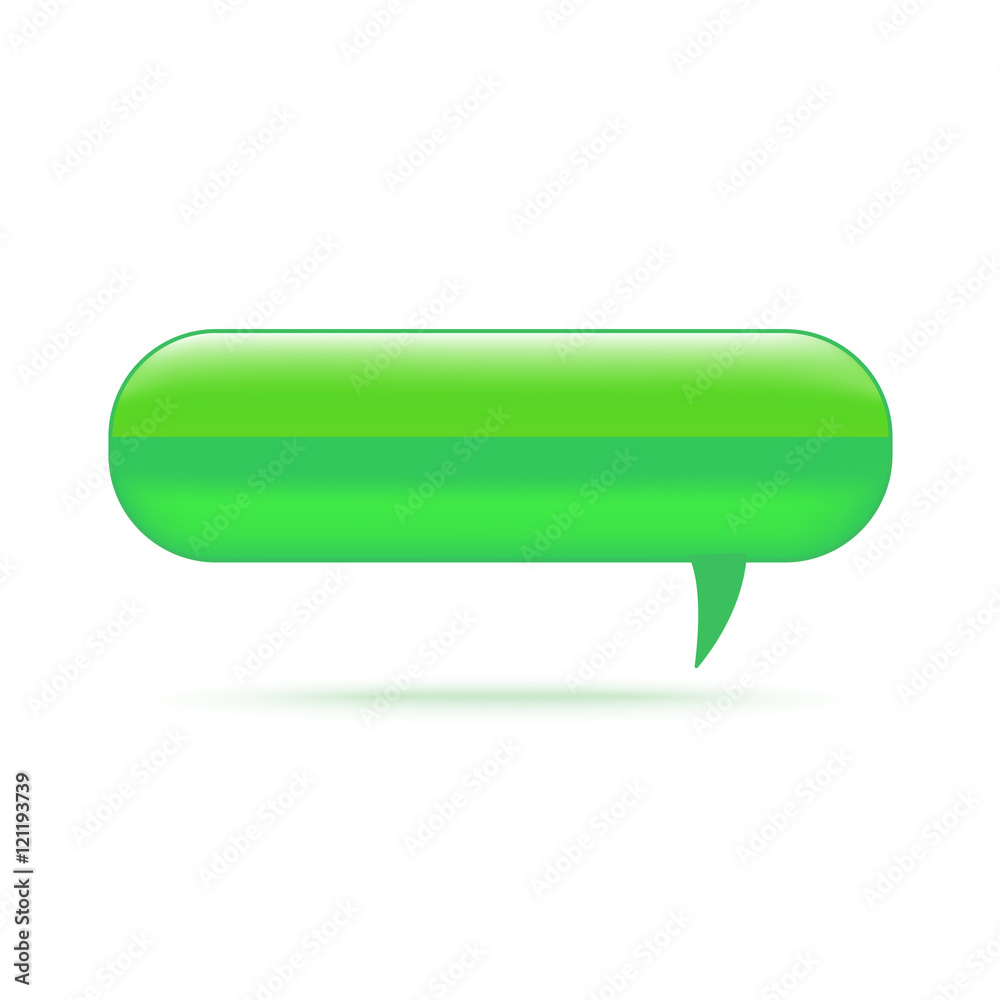 Realistic Glass Vector Speech Bubble. Realistic Glass Vector Speech Bubble.