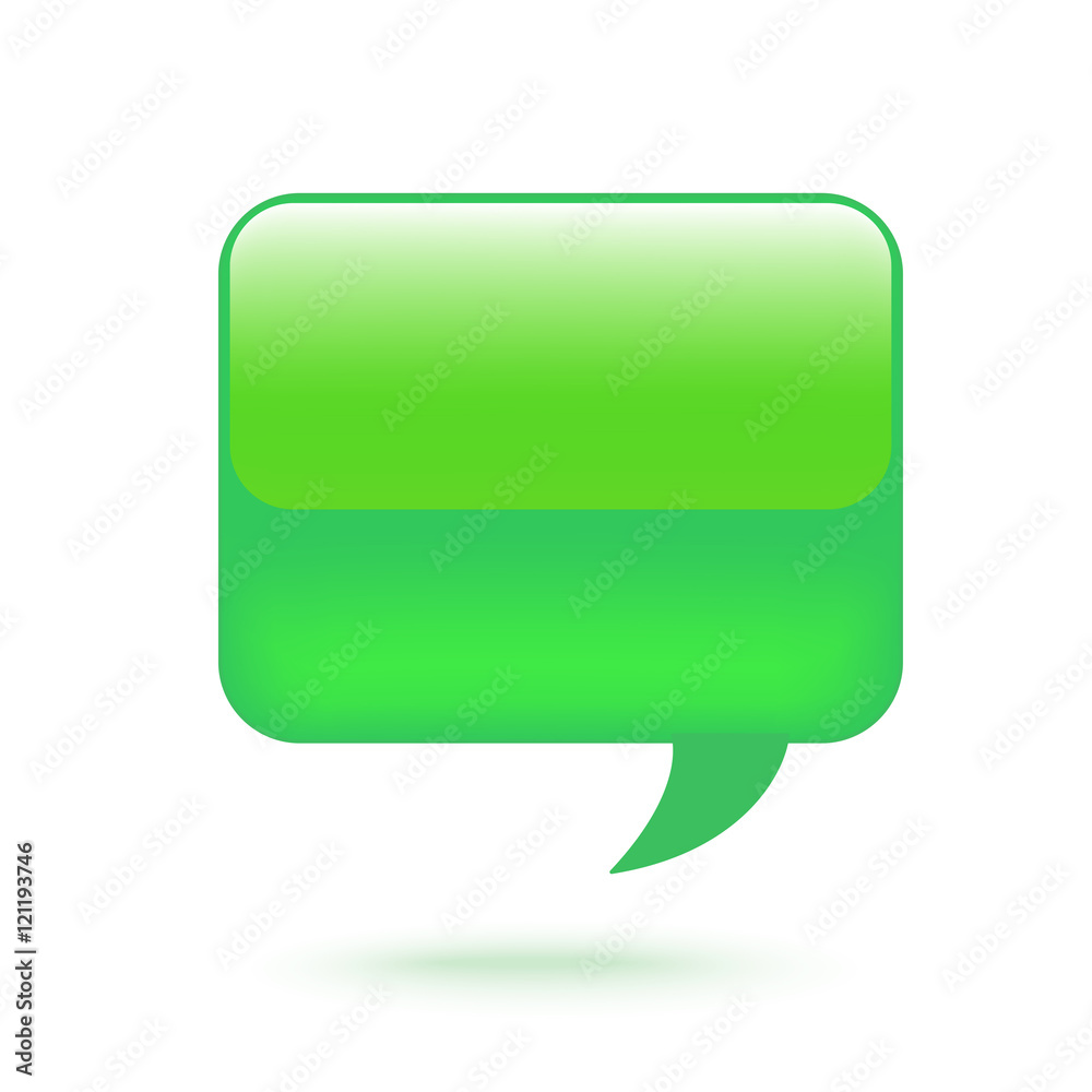 Fototapeta premium Realistic Glass Vector Speech Bubble.