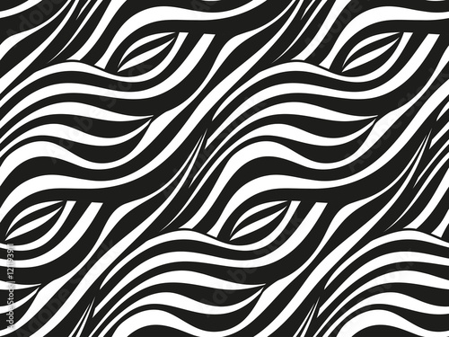 Vector floral background of drawn lines