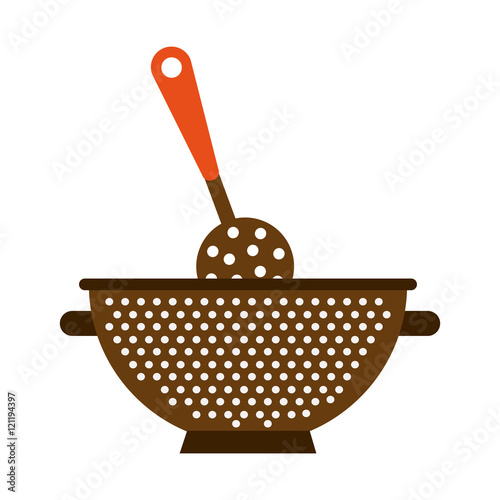 kitchen equipment utencils icon vector illustration design