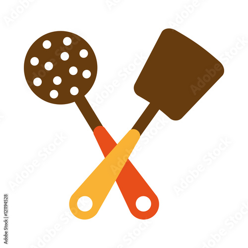 kitchen equipment utencils icon vector illustration design