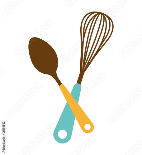 kitchen equipment utencils icon vector illustration design