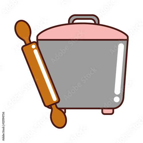 kitchen equipment utencils icon vector illustration design