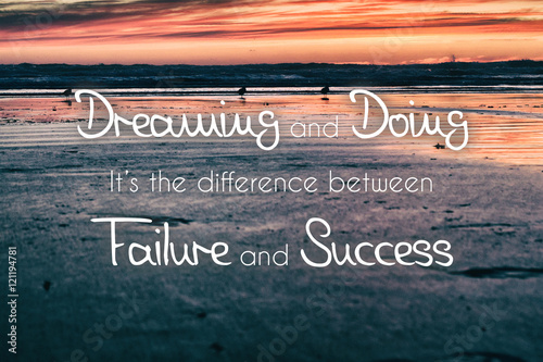 Inspirational quote on a retro style background