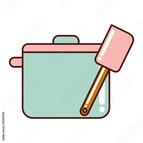 kitchen equipment utencils icon vector illustration design