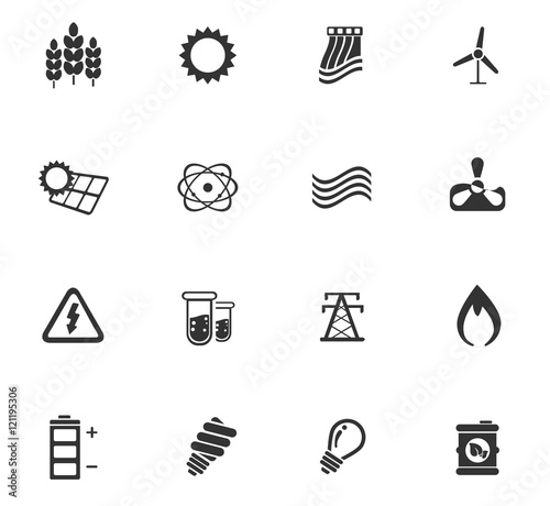 Energy industry icons