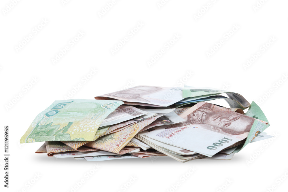 Stacks of one thousand baht banknotes Stacks of one thousand baht banknotes