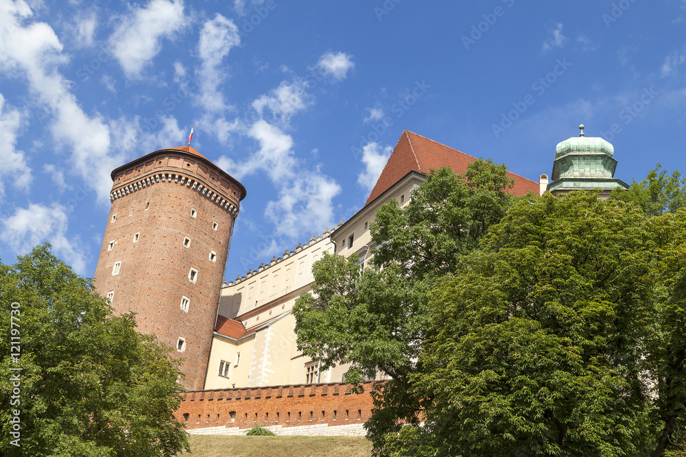 Wawel Royal Castle with Senatorska Tower, Krakow, Poland
