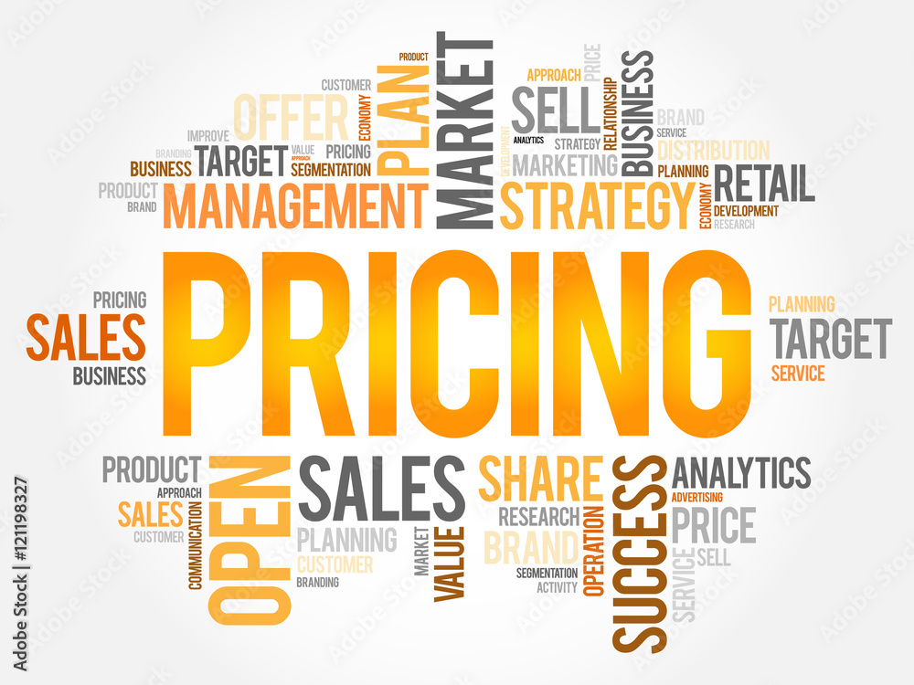 Pricing word cloud collage, business concept background Pricing word cloud collage, business concept background