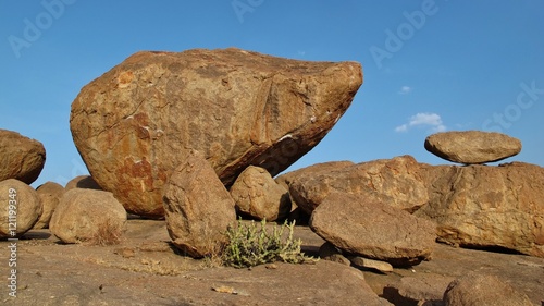 Large granite boulder popular for rock climbing © u.perreten