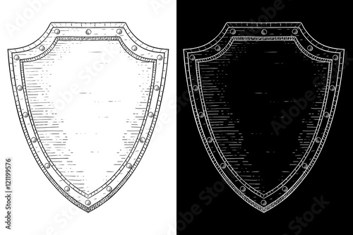 Shield. Hand drawn sketch