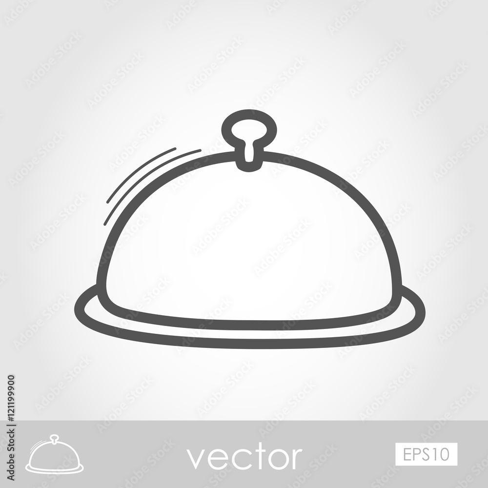 Obraz premium Food tray outline icon. Harvest. Thanksgiving