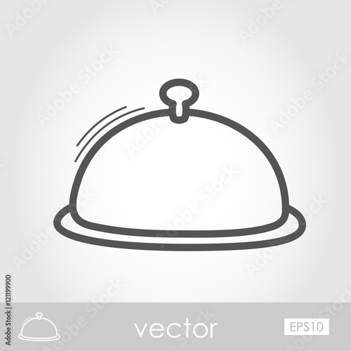 Food tray outline icon. Harvest. Thanksgiving