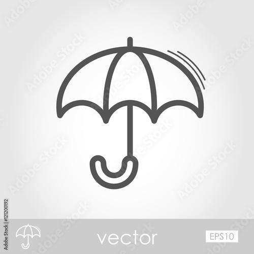 Umbrella outline icon. Rain protection symbol