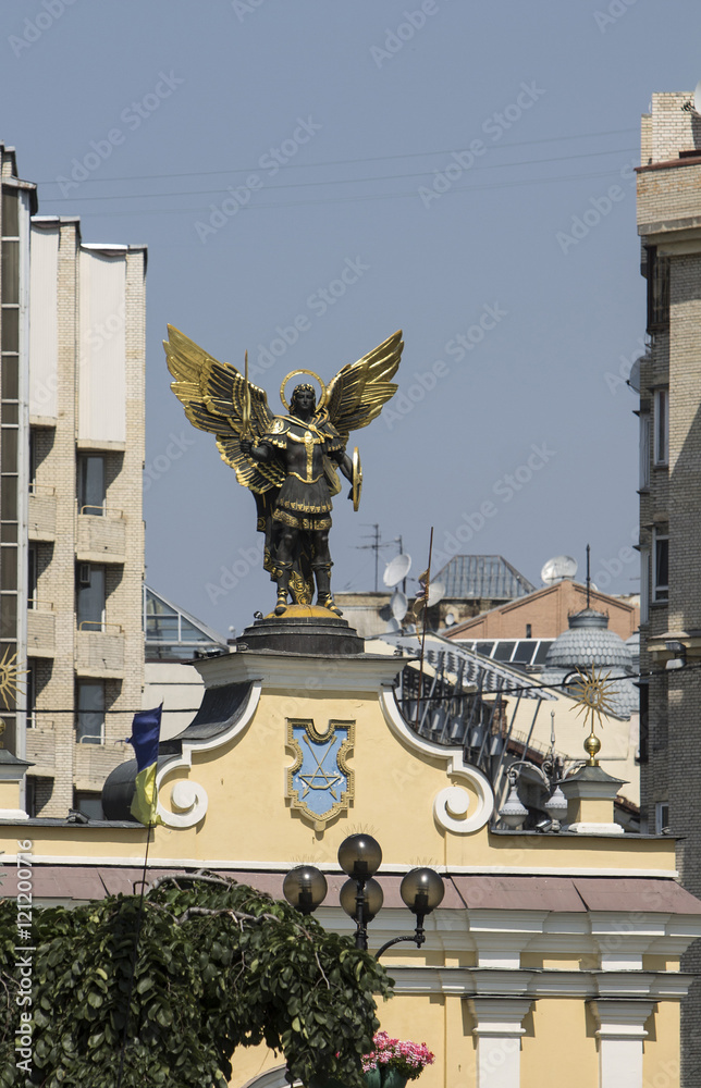 Obraz premium Church. Angel on the roof. Kiev. 2015