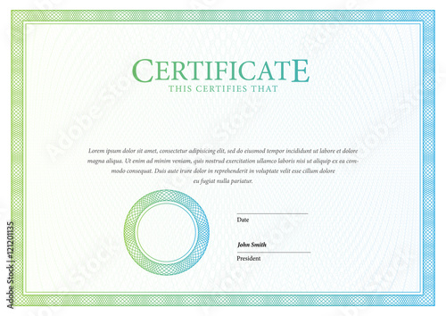 Certificate and diplomas template.