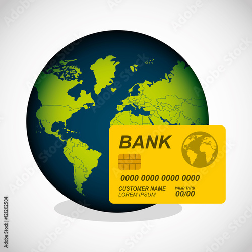 global economy planet concept vector illustration design