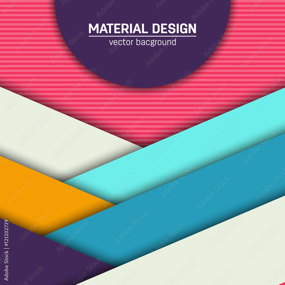 Vector material design background. Abstract creative concept layout template. For web and mobile app, paper art illustration design. style blank, poster, booklet. Motion wallpaper element. Flat ui.