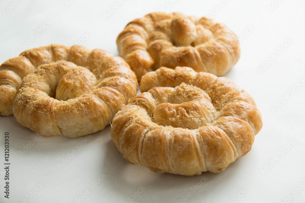  bread spiral  isolated on white background