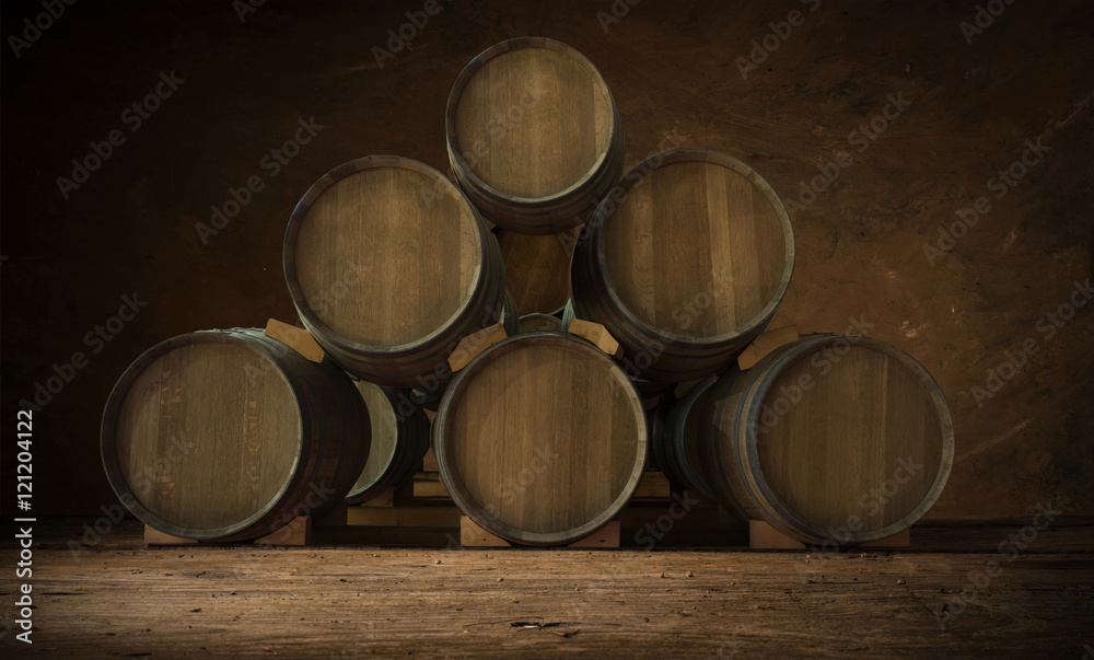 background of barrel and worn old table wood