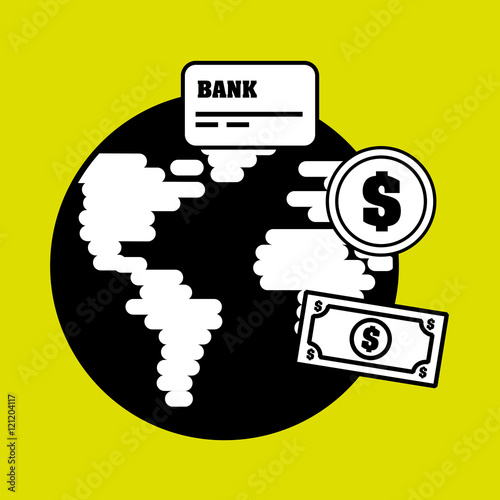 global economy planet concept vector illustration design