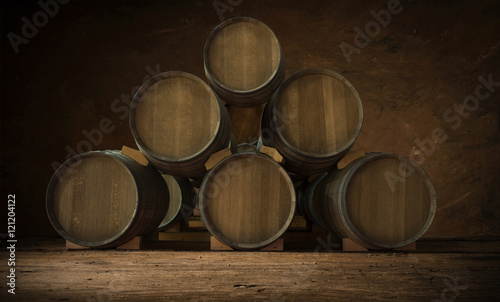 background of barrel and worn old table wood