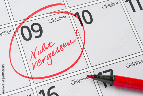 Kalender - 09. Oktober photo