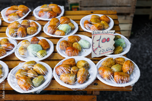 Prickly pears displayed on stall at Ballarò Market, Palermo, Sicily photo