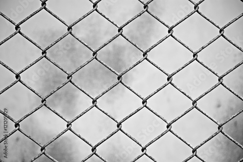 dirty metal net background - black and white