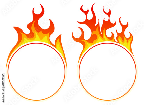 Burning round frame