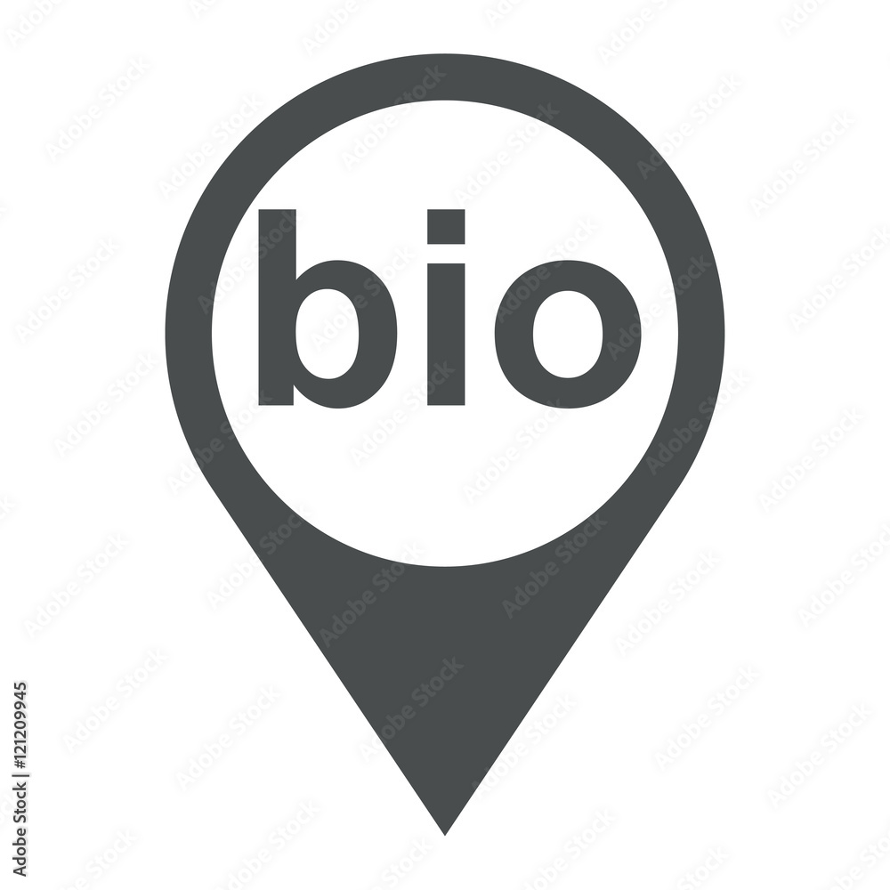 Icono plano localizacion texto bio gris Icono plano localizacion texto bio gris
