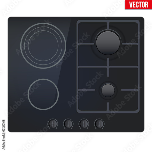 Combined stove gas and electric