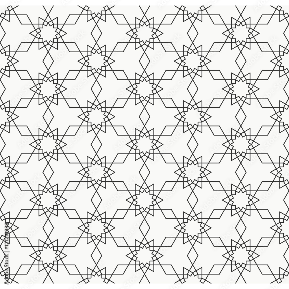 Arabesque, Seamless pattern line art in Moroccan style Arabesque, Seamless pattern line art in Moroccan style