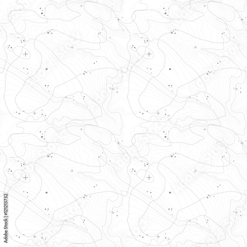 Tileable topographic map background concept with space for your copy, elevation map.
