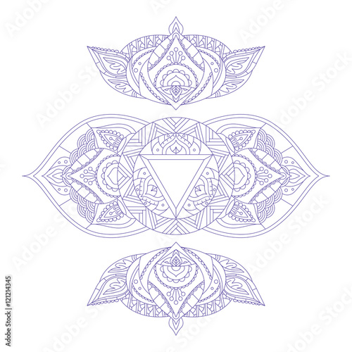 Chakra Ajna. Vector
